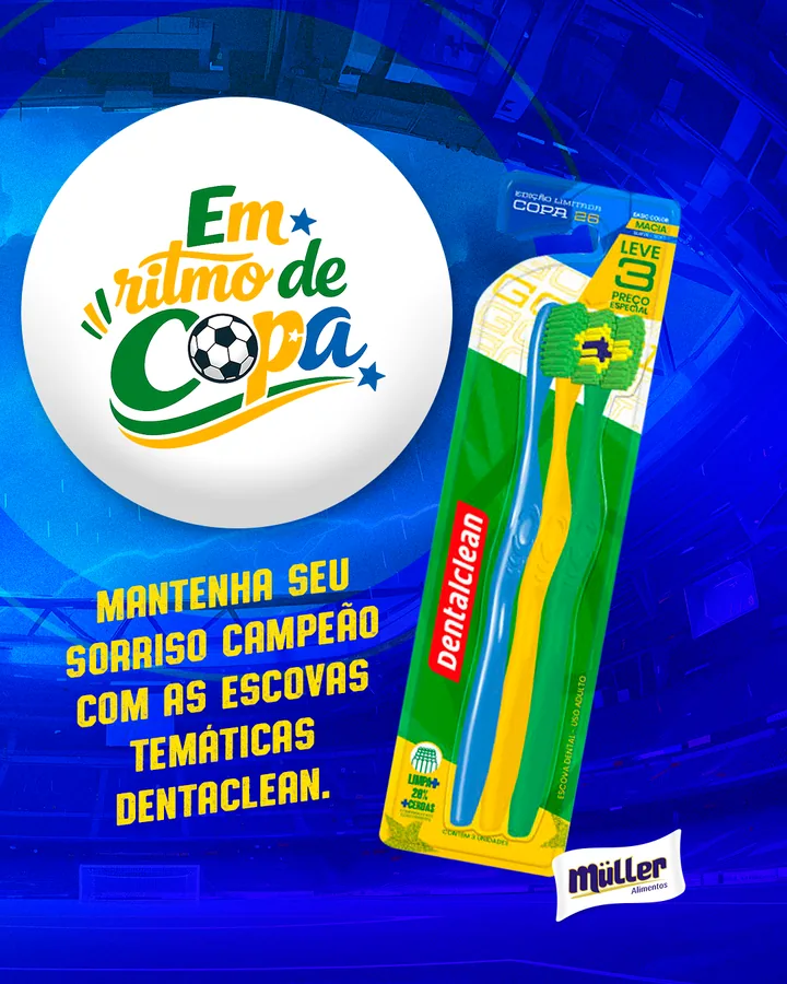 Em ritmo de Copa: escovas temáticas Dentalclean