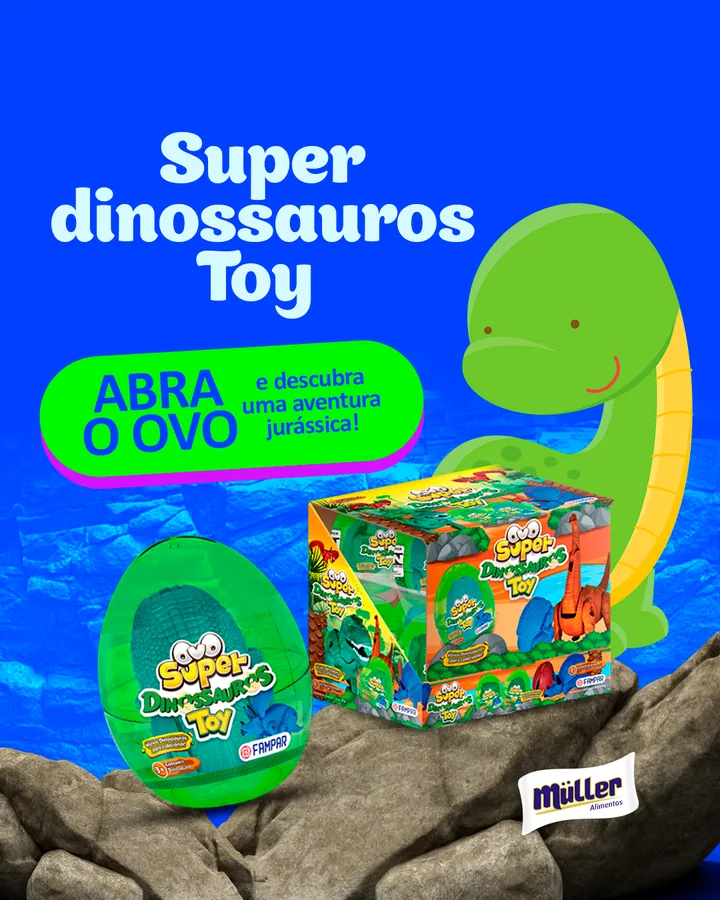 Super Dinossauros Toy: abra o ovo e descubra uma aventura jurássica
