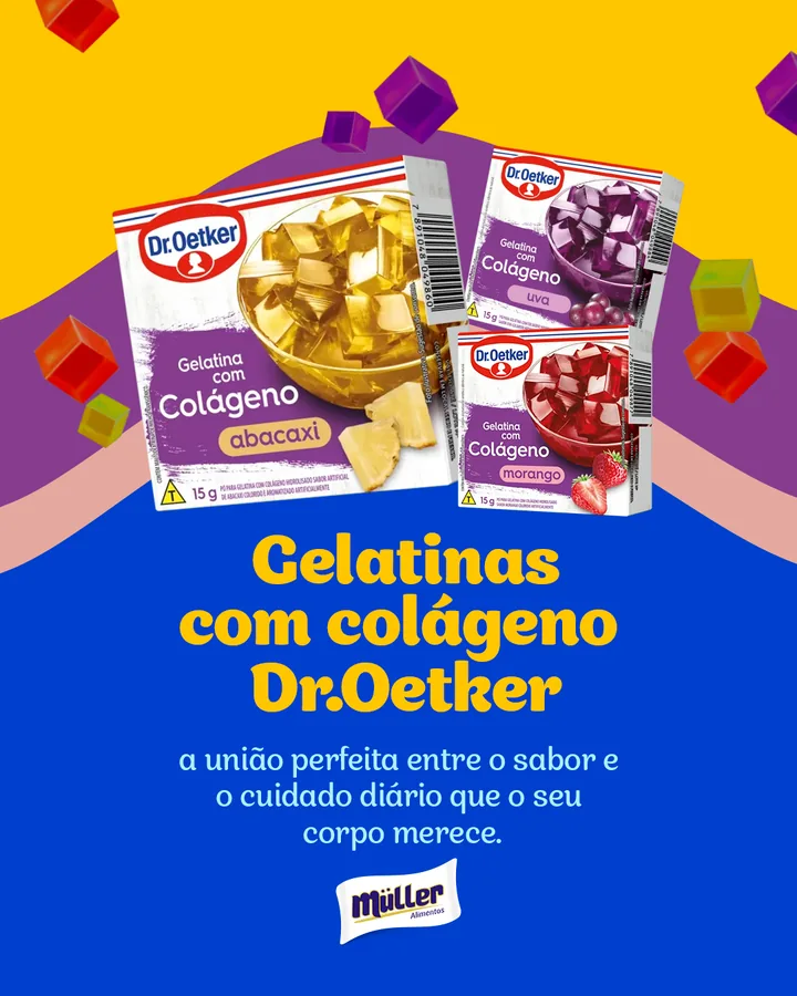 Gelatinas com colágeno Dr. Oetker