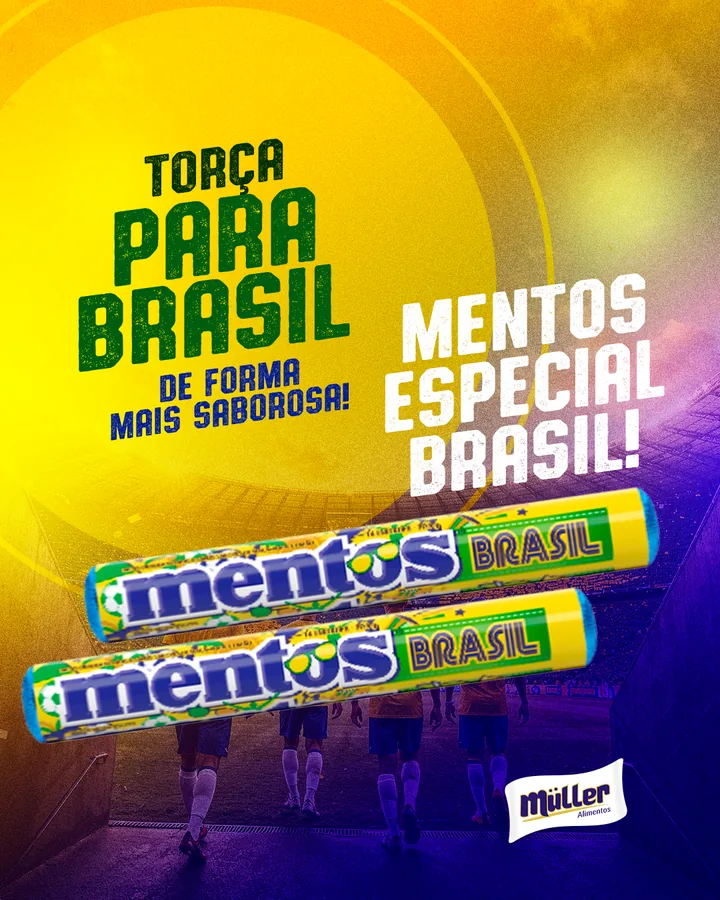 Mentos Especial Brasil: torça de forma mais saborosa