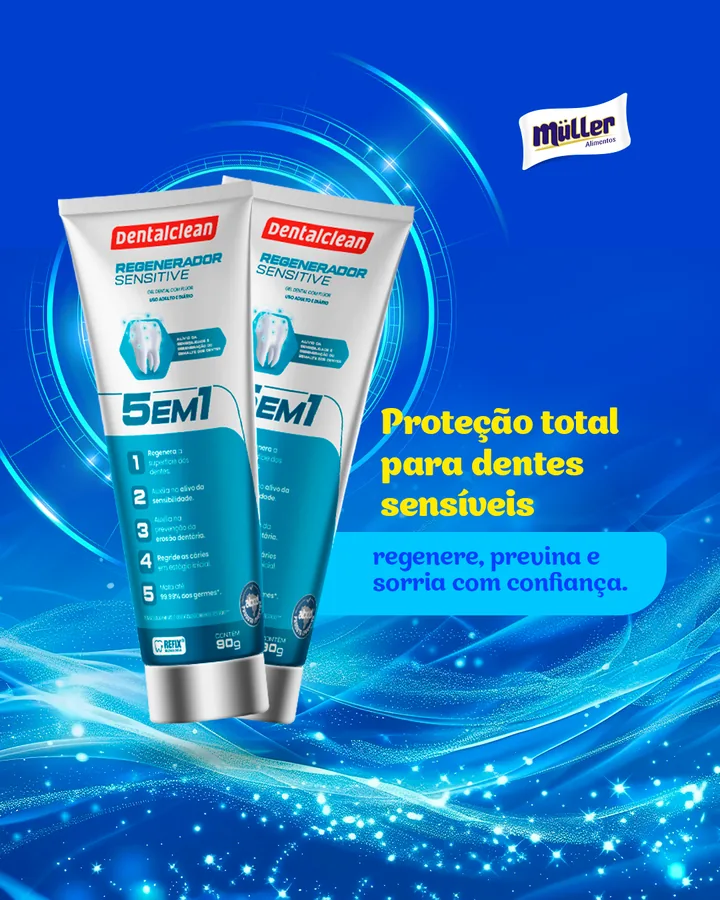 Dentalclean Regenerador Sensitive 5 em 1: proteção total para dentes sensíveis